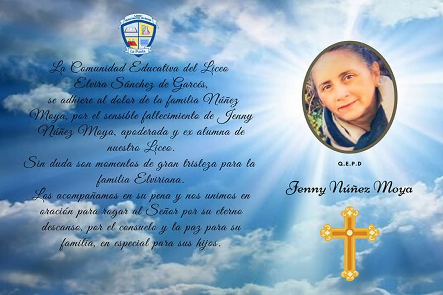 La comunidad Educativa del liceo Elvira Sanchez de Garcés se adhiere al dolor de la familia Múñez Moya